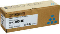 Original Ricoh 408185 SPC360HE Toner Cyan (~5000 Seiten)