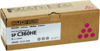 Original Ricoh 408186 SPC360HE Toner Magenta (~5000 Seiten)