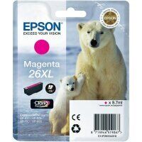 Original Epson 26 XL T2633 Magenta Druckerpatrone (9.7ml, ~700 Seiten, XL)