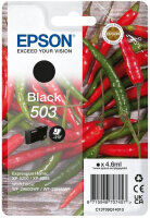 Original Epson 503 (C13T09Q14010) Schwarz Druckerpatrone (~210 Seiten)