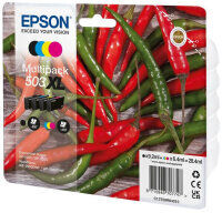 Original Epson 503XL (C13T09R64010) Multipack BK C M Y (~550 + 3x~470)