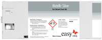 Kompatibel easy SS21 Solvent Tinte Silber SS21-220-S, 220 ml Kartusche