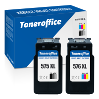 Kompatibel zu Canon PG-575 XL BK Schwarz CL-576 XL C Color Druckerpatronen 2er Set
