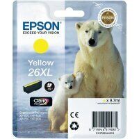 Original Epson 26 XL T2634 Gelb Druckerpatrone (9.7ml, ~700 Seiten, XL)
