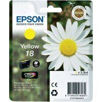 Original Epson 18 T1804 Gelb Druckerpatrone (5.2ml, ~175 Seiten)