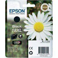 Original Epson 18 XL T1811 Schwarz Druckerpatrone (11.5ml, ~470 Seiten, XL)