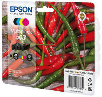 Original Epson 503 (C13T09Q64010) Multipack BK C M Y (~210 + 3x~165)