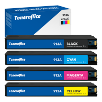 Kompatibel HP Pagewide Managed P55250 DW Druckerpatronen 913A L0R95AE F6T77AE F6T78AE F6T79AE Set