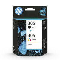 Original HP 305 6ZD17AE Schwarz + 3-Colours Druckerpatrone (~120 + ~100 Seiten)