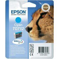 Original Epson T0712 Cyan Druckerpatrone (5.5ml, ~345 Seiten)