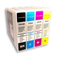 Kompatibel zu Epson XL T7551 T7552 T7553 T7554 Multipack Druckerpatronen BK C M Y 4er Set
