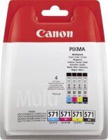 Original Canon CLI 571 4er Spar-Set  Druckerpatronen BK C M Y (4x7ml) 0386C005