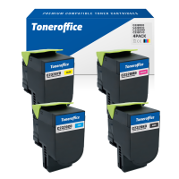 Kompatibel zu Lexmark C2320K0 C2320C0 C2320M0 C2320Y0 BK C M Y Toner Set je 1000S.