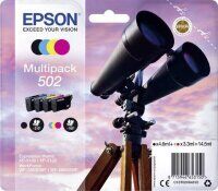Original Epson 502 (C13T02V64010) Multipack 4 Druckerpatronen BK/C/M/Y