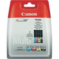 Original Canon CLI-551 4er Spar Set Druckerpatronen Multipack BK C M Y