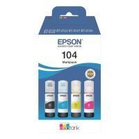 Original Epson 104 C13T00P640  Tinte Multipack Schwarz, Cyan, Magenta, Gelb