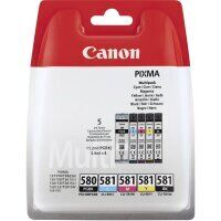 Original Canon PGI-580 / CLI-581 Multipack Druckerpatronen PBK C M Y BK