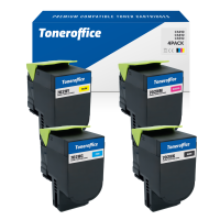Kompatibel Lexmark CS310 CS410 CS510 Toner 4er Spar-Set 702H Multipack BK C M...