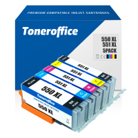 Kompatibel zu Canon PGI-550 XL / CLI-551 XL Multipack 5 Druckerpatronen C M Y...