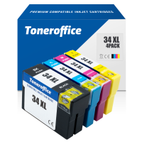 Kompatibel Epson Workforce Pro 3720 3725 Druckerpatronen 34XL 4er Set T3471...