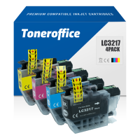 Kompatibel zu Brother LC-3217 BK C M Y Druckerpatronen 4er Set