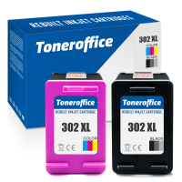 Kompatibel zu HP 302 XL Schwarz und Color Druckerpatronen 2er Set