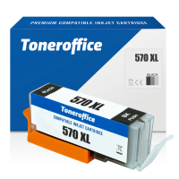 Kompatibel zu Canon PGI 570 XL BK Schwarz Druckerpatrone mit Chip (25ml)