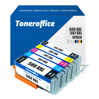 Kompatibel zu Canon PGI-580 XL XXL / CLI-581 XL XXL Druckerpatronen 5er Set Multipack  PBK C M Y BK