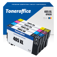 Kompatibel zu Epson 405 XL Schwarz, Cyan, Magenta, Gelb Druckerpatronen...