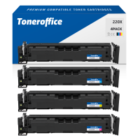 Kompatibel zu HP 220X W2200X W2201X W2202X W2203X Toner BK C M Y 4er Set (BK ~7500 S./CMY ~5500S.)