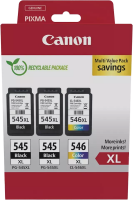 Original Canon 2x PG-545 XL + 1x CL-546 XL 3er-Pack Druckerpatronen