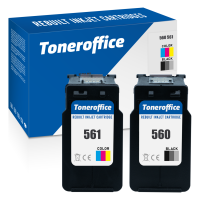 Kompatibel zu Canon PG-560 BK Schwarz CL-561 C Color Druckerpatronen 2er Set
