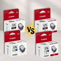Canon PG-575 / CL-576 vs PG-575 XL / CL-576 XL &ndash; Unterschiede bei...