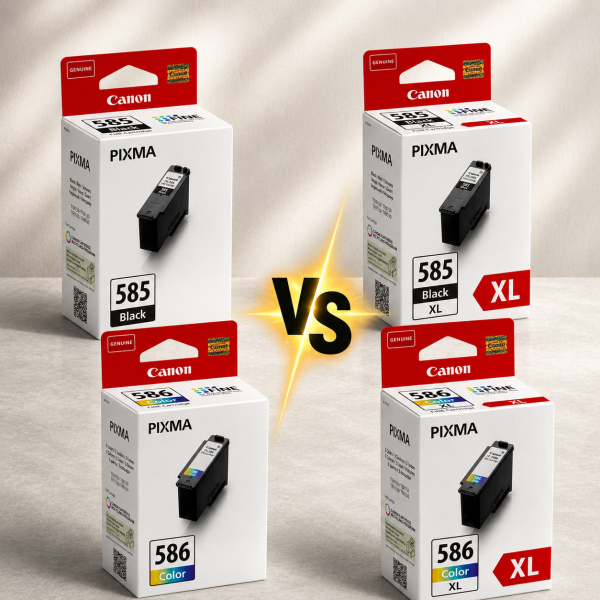 Canon PG-585 / CL-586 vs PG-585 XL / CL-586 XL – Unterschiede bei Reichweite und Kosten
