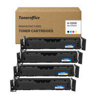 HP 220X Premium Recycling-Toner BK C M Y 4er Set Multipack (BK~7500 S./C M Y~5500 S.)