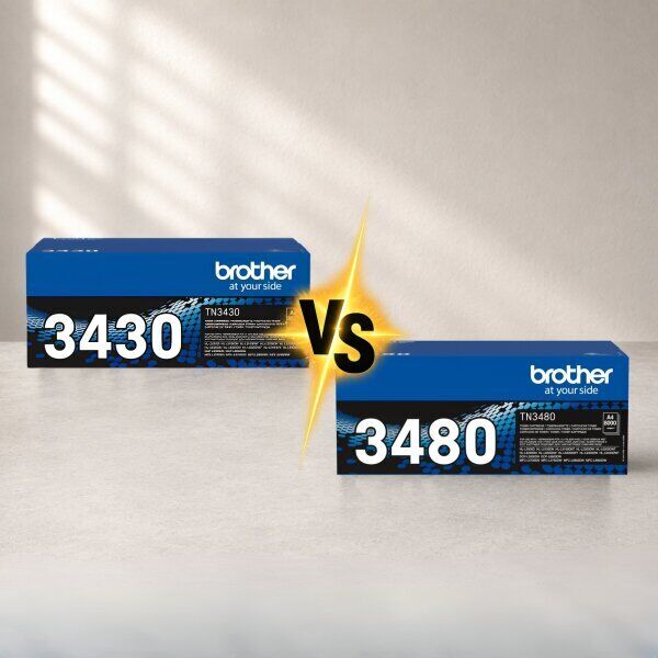 Brother TN-3430 vs Brother TN-3480 – Unterschiede bei Reichweite und Kosten