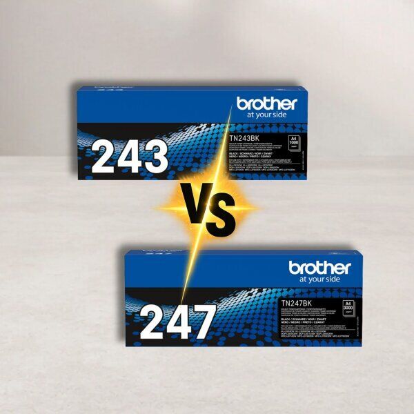 Brother TN-243 vs Brother TN-247 – Unterschiede bei Reichweite und Kosten