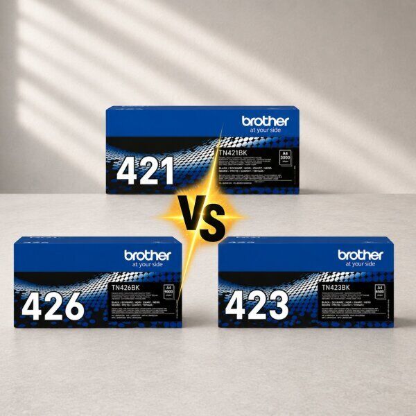 Brother TN-421 vs Brother TN-423 vs Brother TN-426 – Unterschiede bei Reichweite und Kosten