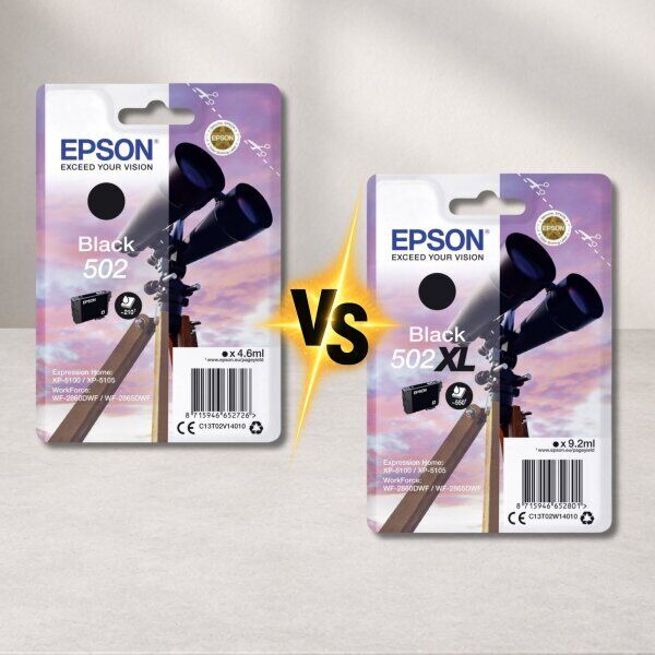 Epson 502 vs Epson 502XL – Unterschiede bei Reichweite und Kosten