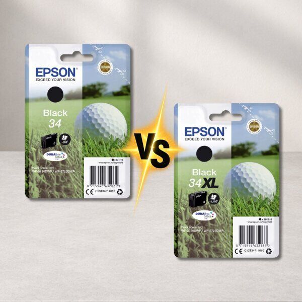 Epson 34 vs Epson 34XL – Unterschiede bei Reichweite und Kosten