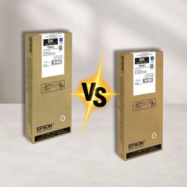 Epson T9441 / T9442 / T9443 / T9444 vs. Epson T9451 / T9452 / T9453 / T9454 – Unterschiede bei Reichweite und Kosten