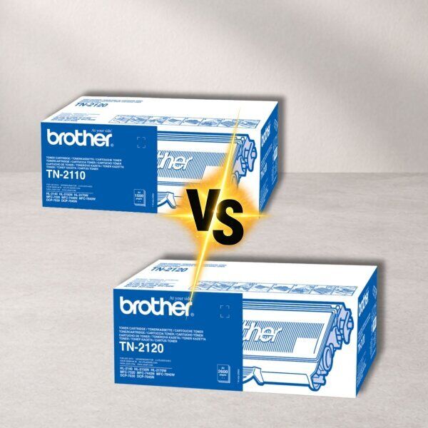 Brother TN-2110 vs Brother TN-2120 – Unterschiede bei Reichweite und Kosten