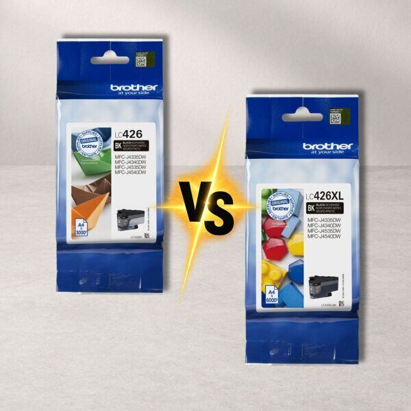 Brother LC-426 vs. Brother LC-426XL – Unterschiede bei Reichweite und Kosten