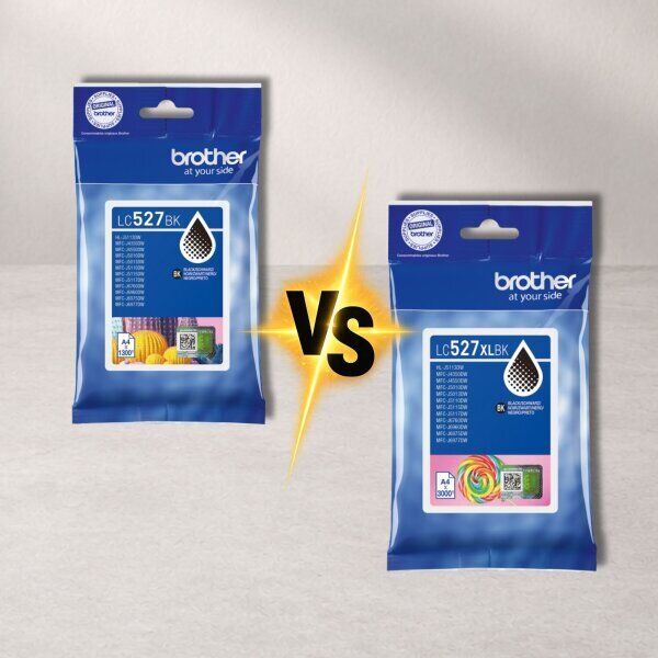 Brother LC-527 vs. Brother LC-527XL – Unterschiede bei Reichweite und Kosten