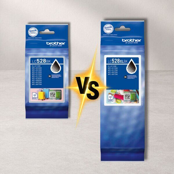 Brother LC-528 vs. Brother LC-528XL – Unterschiede bei Reichweite und Kosten