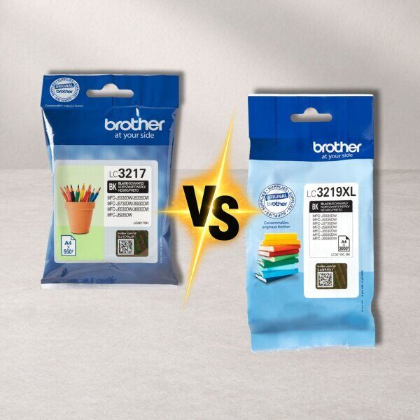 Brother LC-3217 vs. Brother LC-3219XL – Unterschiede bei Reichweite und Kosten
